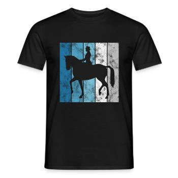 Dressage Équitation Cavaliers de dressage Équitation Équitation - T-shirt homme - noir - Devant - AI Model Male 178 light (178cm)