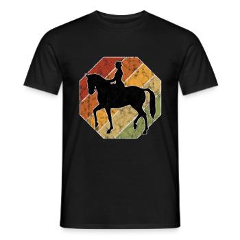 Dressage Équitation Cavaliers de dressage Équitation Équitation - T-shirt homme - noir - Devant - AI Model Male 178 light (178cm)