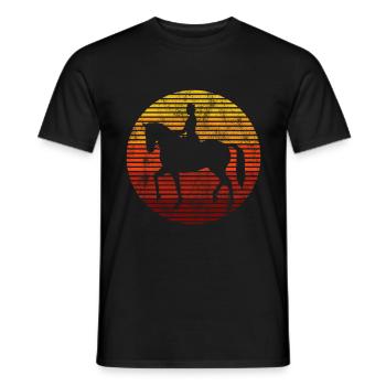 Dressur Dressurreiten Dressurreiter Reiten Pferd - Männer T-Shirt - Schwarz - Vorne - AI Model Male 178 light (178cm)
