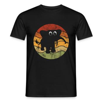 Eléphant éléphant pour enfants - T-shirt homme - noir - Devant - AI Model Male 178 light (178cm)