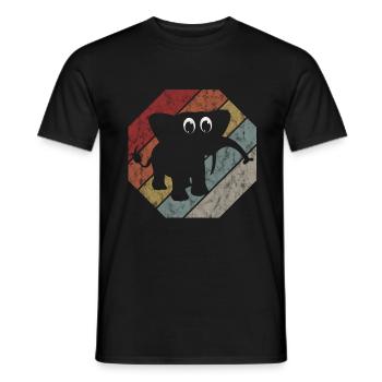 Eléphant éléphant pour enfants - T-shirt homme - noir - Devant - AI Model Male 178 light (178cm)