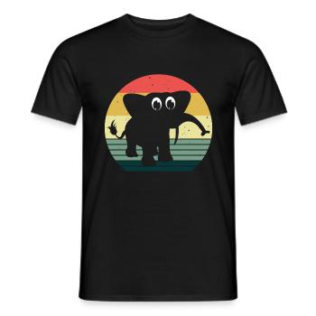 Eléphant éléphant pour enfants - T-shirt homme - noir - Devant - AI Model Male 178 light (178cm)