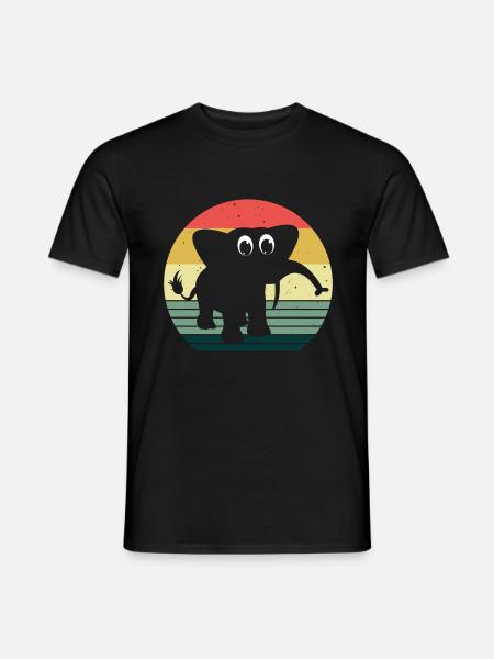 Elefanten Elefant für Kinder - Männer T-Shirt - Schwarz