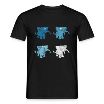 Elefanten Elefant für Kinder - Männer T-Shirt - Schwarz - Vorne - AI Model Male 178 light (178cm)