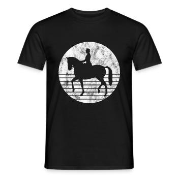 Dressur Dressurreiten Dressurreiter Reiten Pferd - Männer T-Shirt - Schwarz - Vorne - AI Model Male 178 light (178cm)