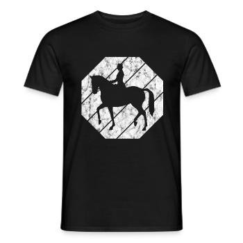 Dressur Dressurreiten Dressurreiter Reiten Pferd - Männer T-Shirt - Schwarz - Vorne - AI Model Male 178 light (178cm)
