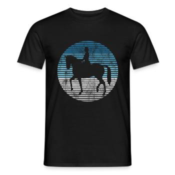 Dressur Dressurreiten Dressurreiter Reiten Pferd - Männer T-Shirt - Schwarz - Vorne - AI Model Male 178 light (178cm)