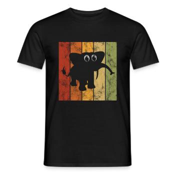 Eléphant éléphant pour enfants - T-shirt homme - noir - Devant - AI Model Male 178 light (178cm)