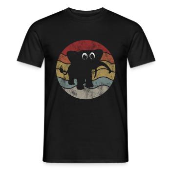 Eléphant éléphant pour enfants - T-shirt homme - noir - Devant - AI Model Male 178 light (178cm)