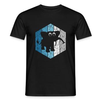 Eléphant éléphant pour enfants - T-shirt homme - noir - Devant - AI Model Male 178 light (178cm)