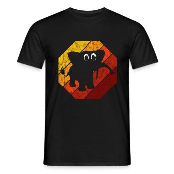 Eléphant éléphant pour enfants - T-shirt homme - noir - Devant - AI Model Male 178 light (178cm)