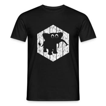 Elefanten Elefant für Kinder - Männer T-Shirt - Schwarz - Vorne - AI Model Male 178 light (178cm)