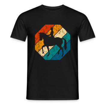 Dressur Dressurreiten Dressurreiter Reiten Pferd - Männer T-Shirt - Schwarz - Vorne - AI Model Male 178 light (178cm)