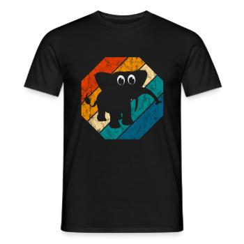 Elefanten Elefant für Kinder - Männer T-Shirt - Schwarz - Vorne - AI Model Male 178 light (178cm)