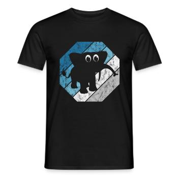 Elefanten Elefant für Kinder - Männer T-Shirt - Schwarz - Vorne - AI Model Male 178 light (178cm)