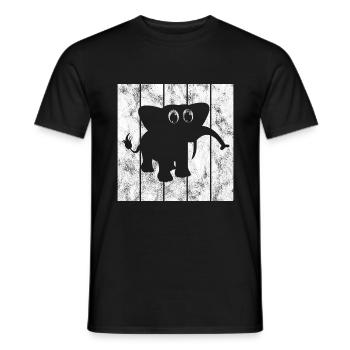 Éléphant Éléphant pour enfants - T-shirt homme - noir - Devant - AI Model Male 178 light (178cm)