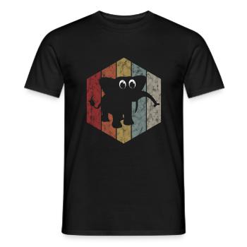 Eléphant éléphant pour enfants - T-shirt homme - noir - Devant - AI Model Male 178 light (178cm)