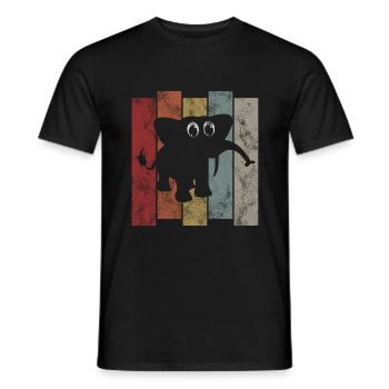 Éléphant Éléphant pour enfants - T-shirt homme - noir - Devant - AI Model Male 178 light (178cm)