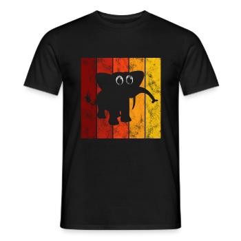 Eléphant éléphant pour enfants - T-shirt homme - noir - Devant - AI Model Male 178 light (178cm)
