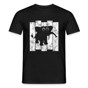 Eléphant éléphant pour enfants - T-shirt homme - noir - Devant - AI Model Male 178 light (178cm)