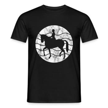 Dressur Dressurreiten Dressurreiter Reiten Pferd - Männer T-Shirt - Schwarz - Vorne - AI Model Male 178 light (178cm)