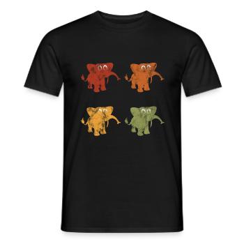 Eléphant éléphant pour enfants - T-shirt homme - noir - Devant - AI Model Male 178 light (178cm)