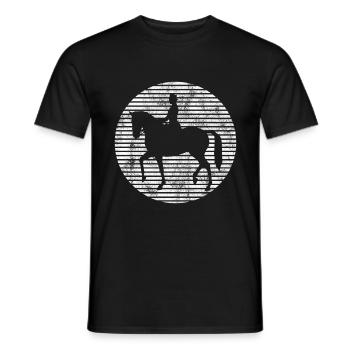 Dressur Dressurreiten Dressurreiter Reiten Pferd - Männer T-Shirt - Schwarz - Vorne - AI Model Male 178 light (178cm)
