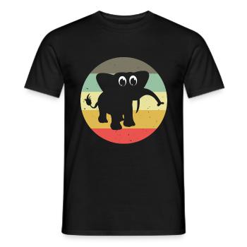 Eléphant éléphant pour enfants - T-shirt homme - noir - Devant - AI Model Male 178 light (178cm)
