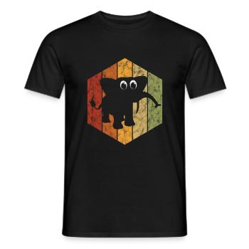 Eléphant éléphant pour enfants - T-shirt homme - noir - Devant - AI Model Male 178 light (178cm)