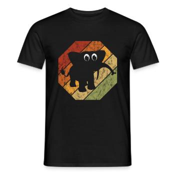 Eléphant éléphant pour enfants - T-shirt homme - noir - Devant - AI Model Male 178 light (178cm)