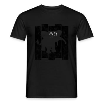 Eléphant éléphant pour enfants - T-shirt homme - noir - Devant - AI Model Male 178 light (178cm)