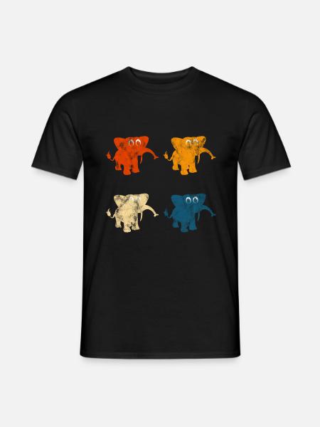 Eléphant éléphant pour enfants - T-shirt homme - noir