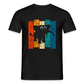 Eléphant éléphant pour enfants - T-shirt homme - noir - Devant - AI Model Male 178 light (178cm)