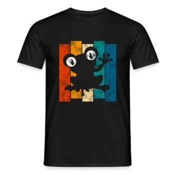Frosch Frösche Geschenk für Kinder Lustig Witzig - Männer T-Shirt - Schwarz - Vorne - AI Model Male 178 light (178cm)