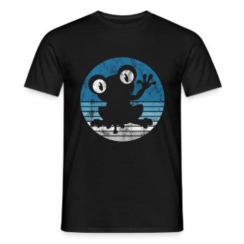 Frosch Frösche Geschenk für Kinder Lustig Witzig - Männer T-Shirt - Schwarz - Vorne - AI Model Male 178 light (178cm)