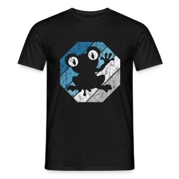 Frosch Frösche Geschenk für Kinder Lustig Witzig - Männer T-Shirt - Schwarz - Vorne - AI Model Male 178 light (178cm)