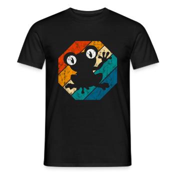 Frosch Frösche Geschenk für Kinder Lustig Witzig - Männer T-Shirt - Schwarz - Vorne - AI Model Male 178 light (178cm)
