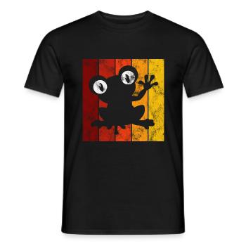 Frosch Frösche Geschenk für Kinder Lustig Witzig - Männer T-Shirt - Schwarz - Vorne - AI Model Male 178 light (178cm)