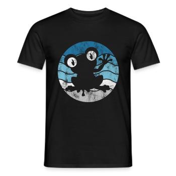 Frosch Frösche Geschenk für Kinder Lustig Witzig - Männer T-Shirt - Schwarz - Vorne - AI Model Male 178 light (178cm)