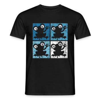 Frosch Frösche Geschenk für Kinder Lustig Witzig - Männer T-Shirt - Schwarz - Vorne - AI Model Male 178 light (178cm)