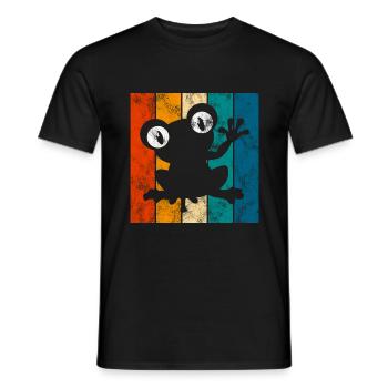 Frosch Frösche Geschenk für Kinder Lustig Witzig - Männer T-Shirt - Schwarz - Vorne - AI Model Male 178 light (178cm)