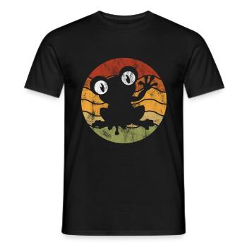 Frosch Frösche Geschenk für Kinder Lustig Witzig - Männer T-Shirt - Schwarz - Vorne - AI Model Male 178 light (178cm)