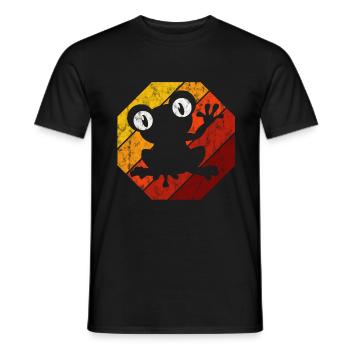 Frog Frogs Gift for Kids Funny Funny - Men's T-Shirt - black - Front - AI Model Male 178 light (178cm)