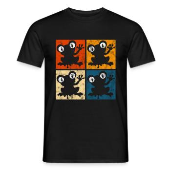 Frosch Frösche Geschenk für Kinder Lustig Witzig - Männer T-Shirt - Schwarz - Vorne - AI Model Male 178 light (178cm)