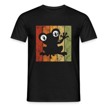 Frog Frogs Gift for Kids Funny Funny - Men's T-Shirt - black - Front - AI Model Male 178 light (178cm)