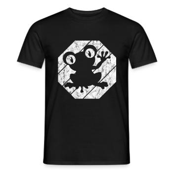 Frosch Frösche Geschenk für Kinder Lustig Witzig - Männer T-Shirt - Schwarz - Vorne - AI Model Male 178 light (178cm)