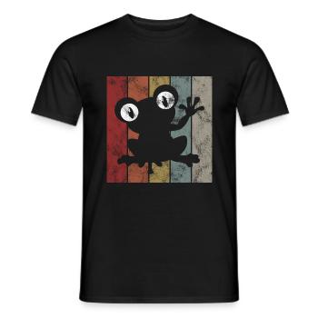 Frosch Frösche Geschenk für Kinder Lustig Witzig - Männer T-Shirt - Schwarz - Vorne - AI Model Male 178 light (178cm)