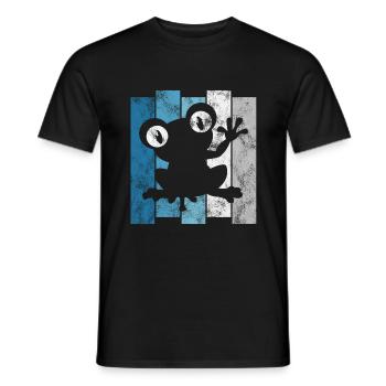 Frosch Frösche Geschenk für Kinder Lustig Witzig - Männer T-Shirt - Schwarz - Vorne - AI Model Male 178 light (178cm)