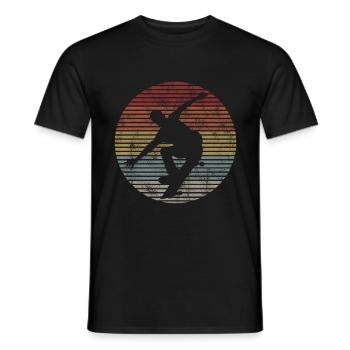 Skateboarder Skateboard Skater Skate Skateing - T-shirt homme - noir - Devant - AI Model Male 178 light (178cm)