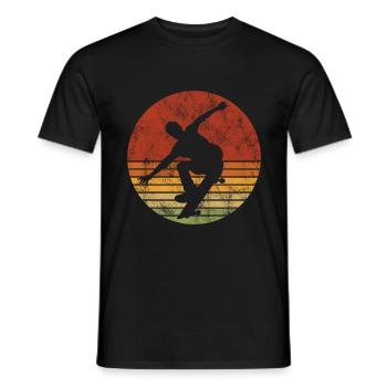 Skateboarder Skateboard Skater Skate Skateing - T-shirt homme - noir - Devant - AI Model Male 178 light (178cm)